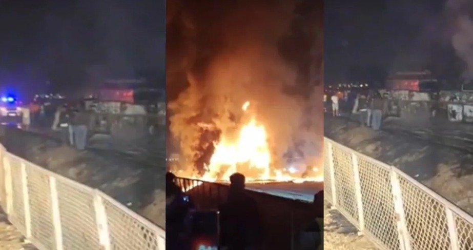 karnataka-hiriyur-bus-fire-accident-news